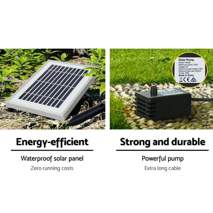 Gardeon Water Fountain Features Solar with Led Lights