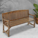 Gardeon Wooden Garden Bench Chair Natural Outdoor Furniture