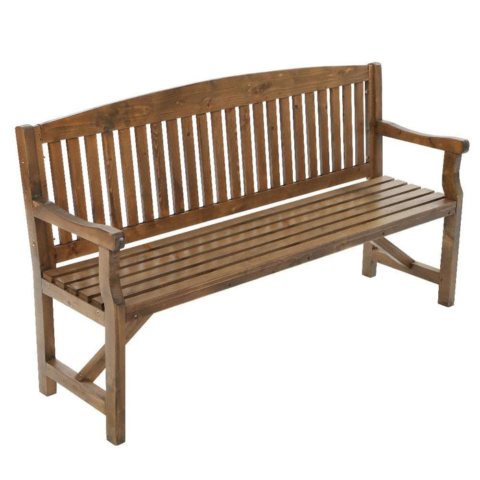 Gardeon Wooden Garden Bench Chair Natural Outdoor Furniture