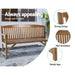 Gardeon Wooden Garden Bench Chair Natural Outdoor Furniture