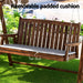 Gardeon Wooden Swing Chair Garden Bench Canopy 3 Seater