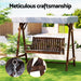Gardeon Wooden Swing Chair Garden Bench Canopy 3 Seater