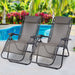 Gardeon Zero Gravity Chair 2pc Reclining Outdoor Sun Lounge