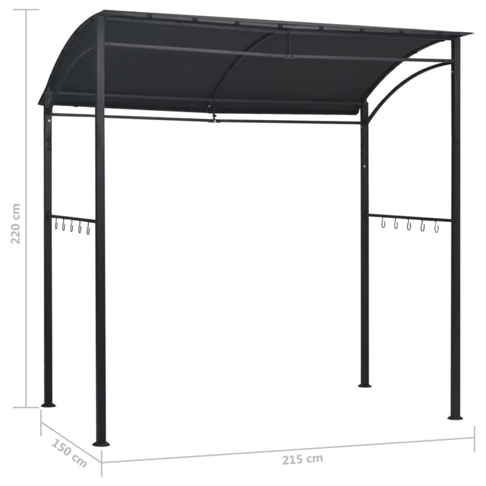 Bbq Gazebo 215x150x220 Cm Anthracite Steel Anlbt