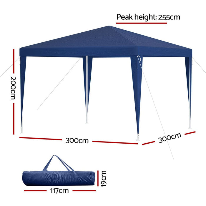 Gazebo 3x3m Wedding Party Marquee Tent Outdoor Event