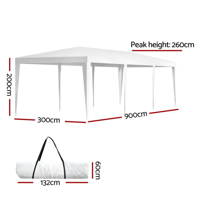 Gazebo 3x9 Wedding Party Marquee Tent Outdoor Event Camping