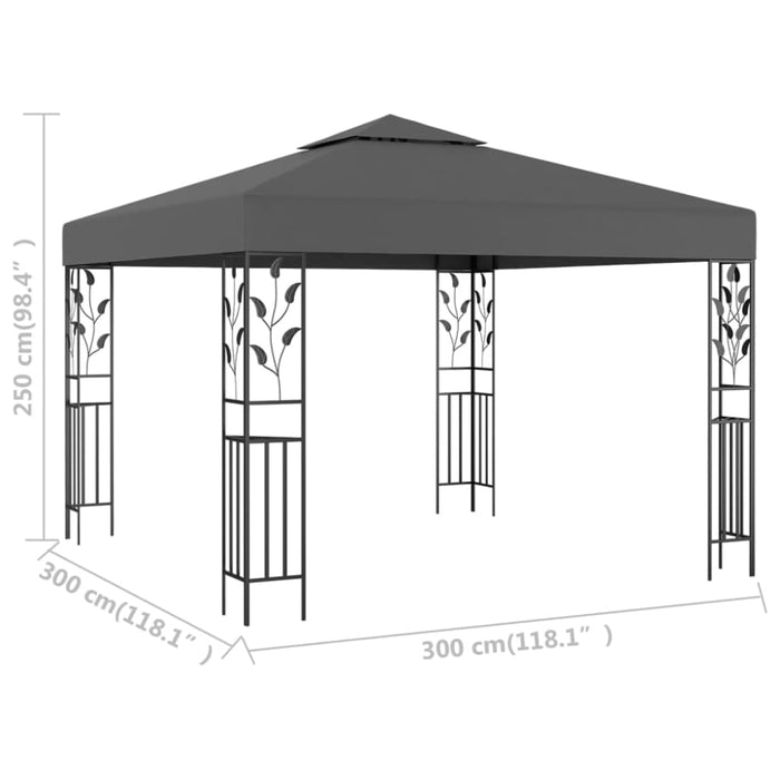 Gazebo 3x3 m Anthracite Aikal