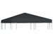 Gazebo Top Cover 3x3 m Grey Aaino