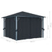 Gazebo with Curtain 300x300 Cm Anthracite Aluminium Anbat