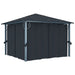 Gazebo with Curtain 300x300 Cm Anthracite Aluminium Anbat
