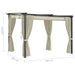 Gazebo with Curtains 3x3 m Cream Steel Anbpb