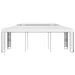 Gazebo with Double Roof 3x6 m White Aikpo