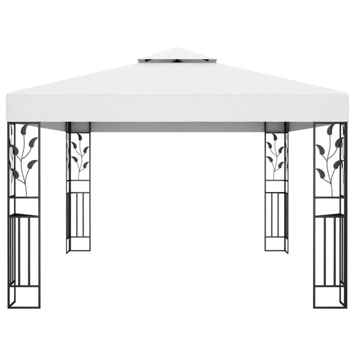 Gazebo with Double Roof 3x4 m White Anbtb