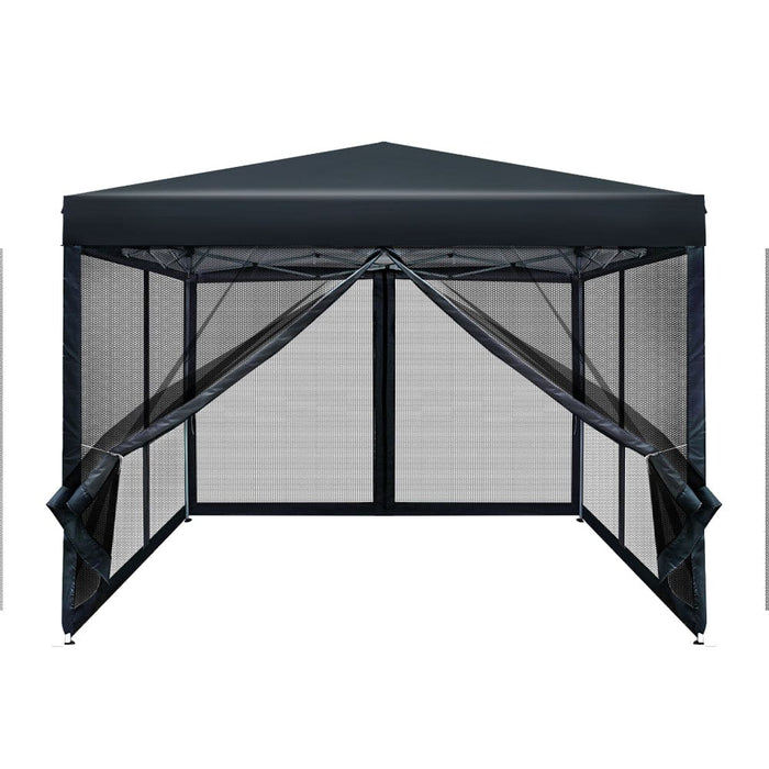 Gazebo Pop Up Marquee 3x3 Wedding Side Mesh Wall Outdoor