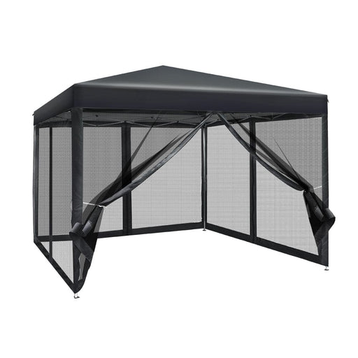 Gazebo Pop Up Marquee 3x3 Wedding Side Mesh Wall Outdoor