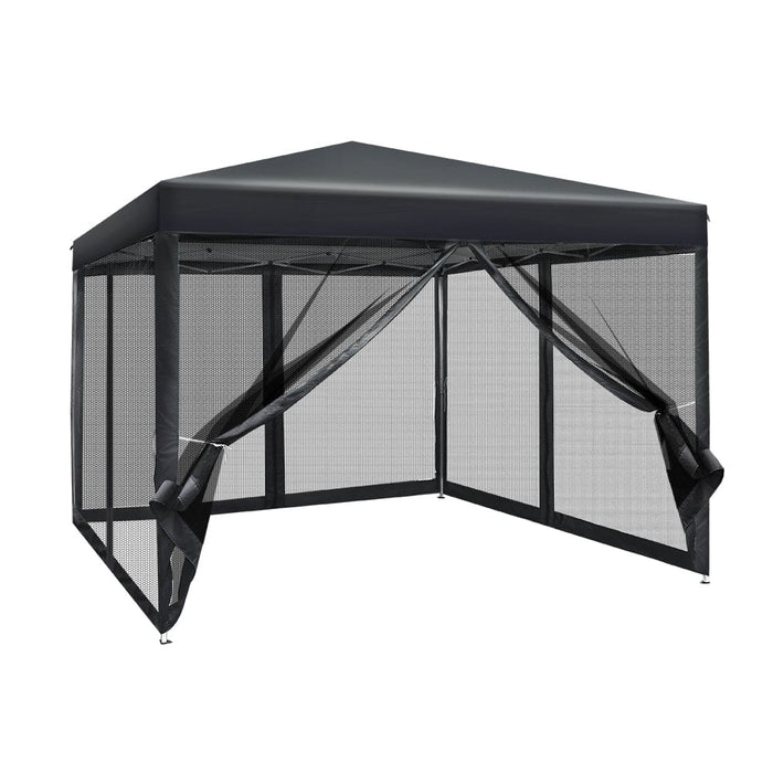 Gazebo Pop Up Marquee 3x3 Wedding Side Mesh Wall Outdoor
