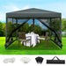 Gazebo Pop Up Marquee 3x3 Wedding Side Mesh Wall Outdoor