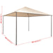 Gazebo Pavilion Tent Canopy 4x4 m Steel Beige Atoio