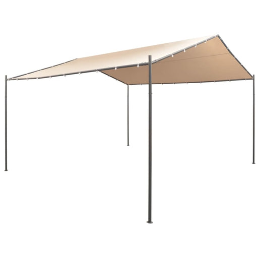 Gazebo Pavilion Tent Canopy 4x4 m Steel Beige Atolk