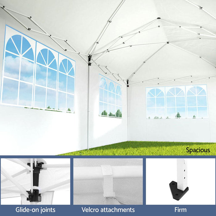 Gazebo Pop Up Marquee 3x6m Wedding Party Outdoor Camping