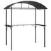 Bbq Gazebo With Side Shelves Anthracite 220x115x230 Cm Steel