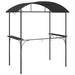 Bbq Gazebo With Side Shelves Anthracite 220x115x230 Cm Steel