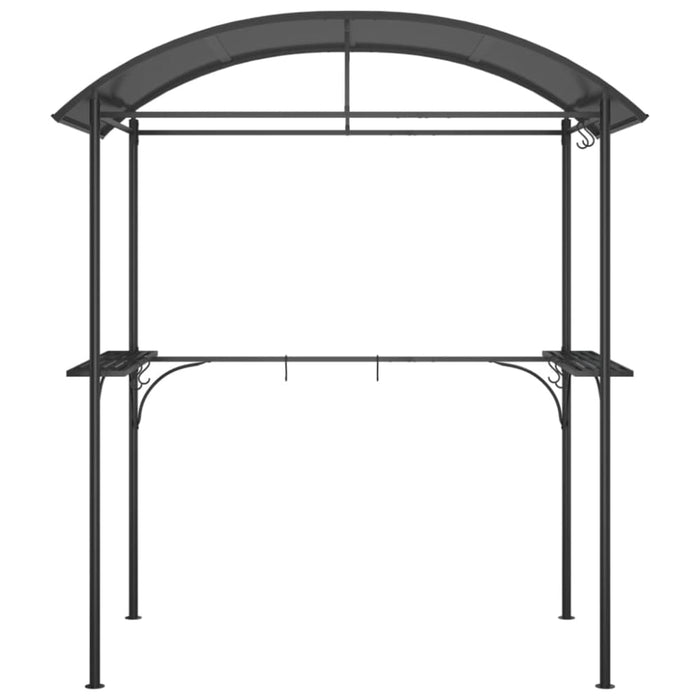 Bbq Gazebo With Side Shelves Anthracite 220x115x230 Cm Steel