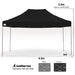 Gazebo Tent Marquee 3x4.5m Popup Outdoor Wallaroo Black