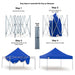 Gazebo Tent Marquee 3x3 Popup Outdoor Wallaroo - Blue