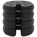 Gazebo Weight Plates 4 Pcs Black 220x30 Mm Concrete Apxob