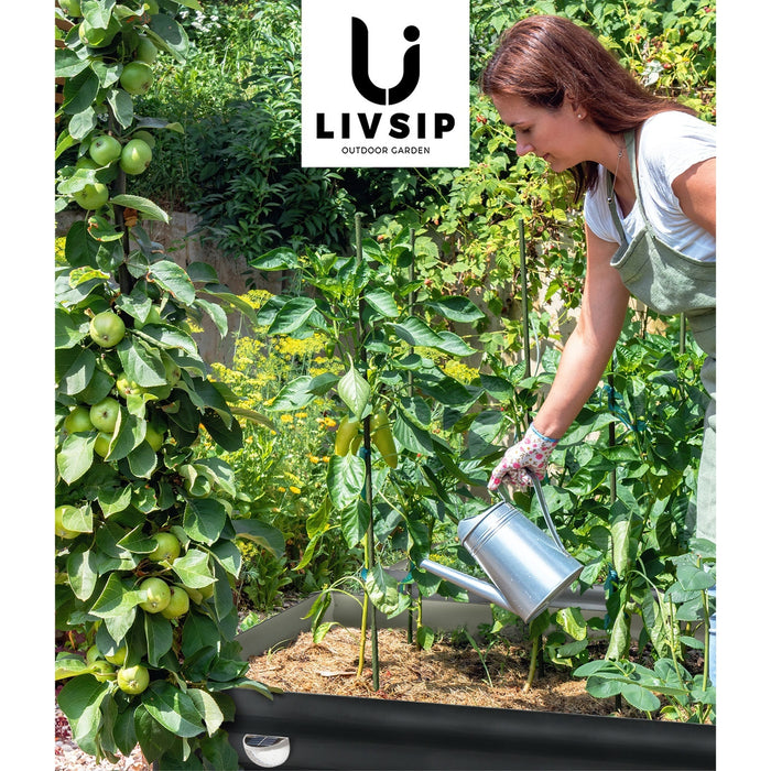 2X Garden Bed 210X90X30Cm Led Plant Stand Box Raised Container Galvanise