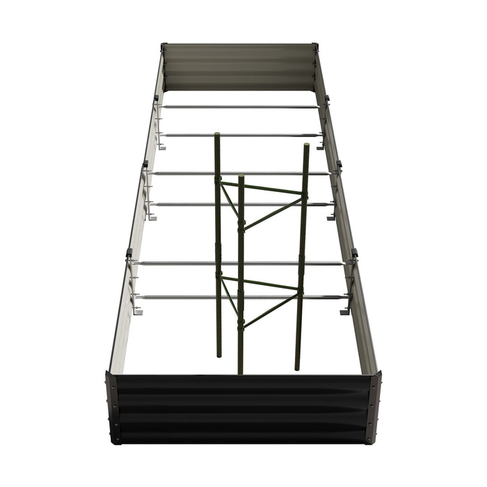 4X Garden Bed 150X90X30Cm Planter Stand Box Raised Container Galvanise