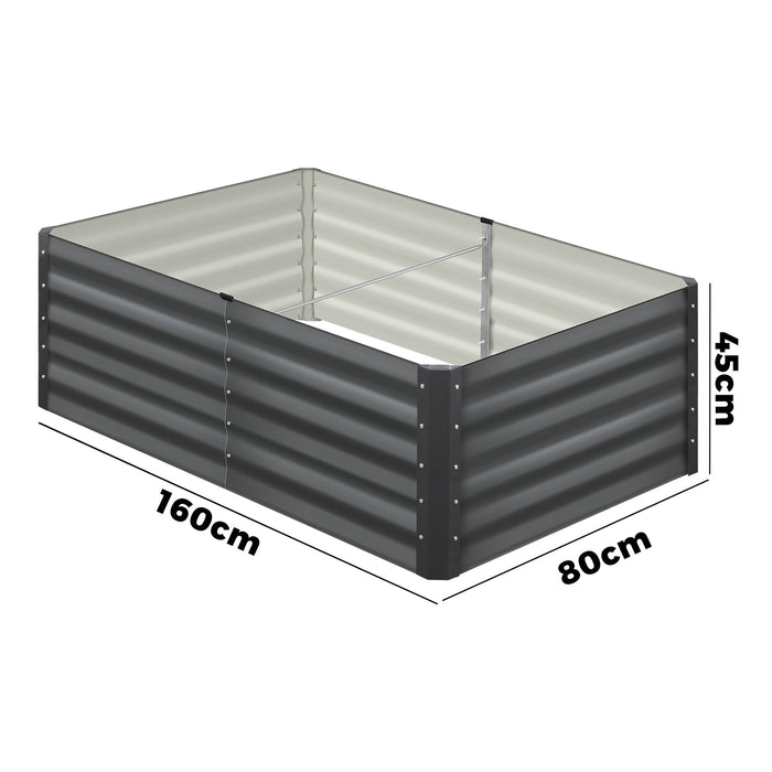 Garden Bed Kits Raised Instant Planter 320X80X45Cm Galvanised Steel