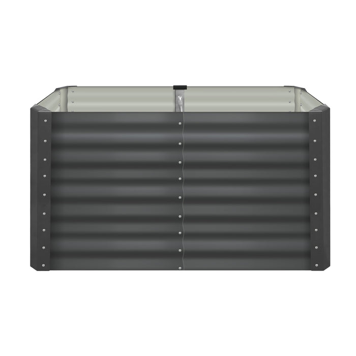 X2 Garden Bed Kits Raised Vegetable Planter Galvanised Steel 240X80X73Cm