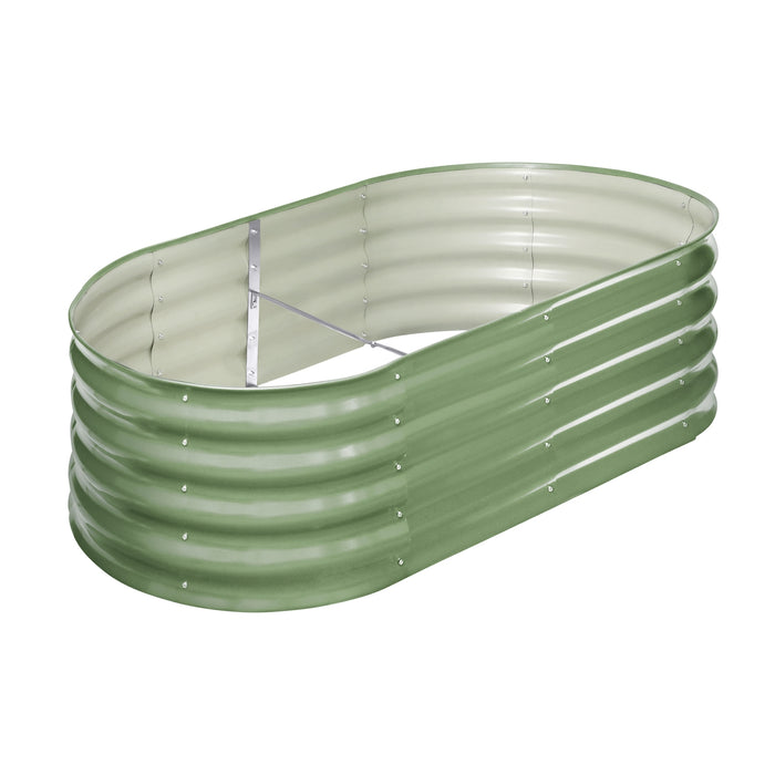 Garden Bed 160X80X42Cm Planter Box Raised Container Galvanised Green