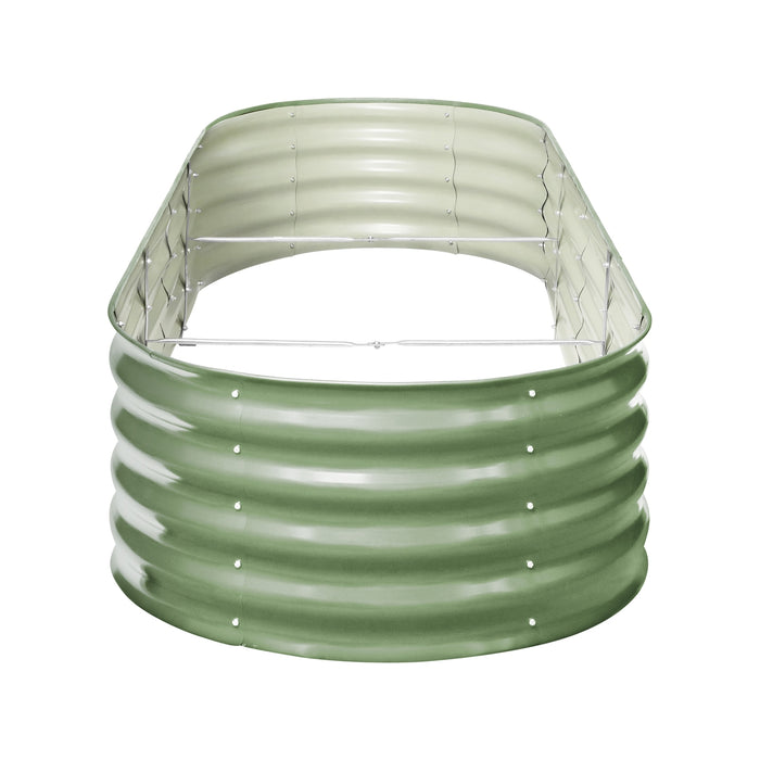 3X Garden Bed 240X80X42Cm Planter Box Raised Container Galvanised Green