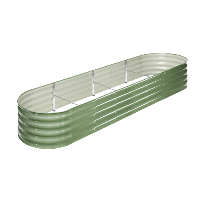 Garden Bed 320X80X42Cm Planter Box Raised Container Galvanised Green