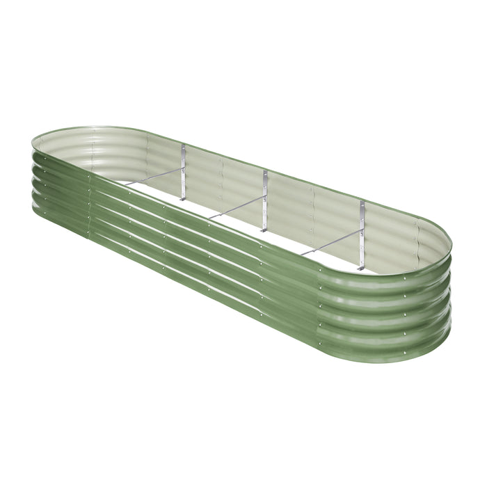 Garden Bed 320X80X42Cm Planter Box Raised Container Galvanised Green
