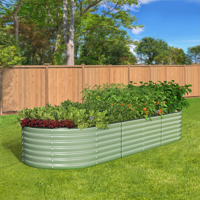 Garden Bed 240X80X56Cm Planter Box Raised Container Galvanised Green