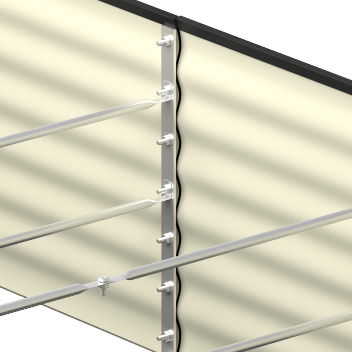 X3 Galvanised Raised Garden Bed Steel Instant Planter Oval 320X80X42Cm