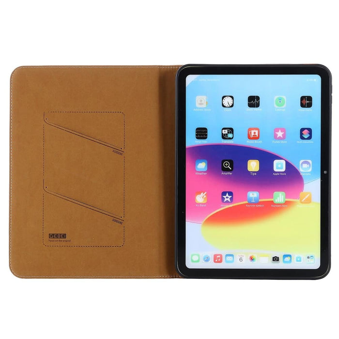 Gebei Silk Texture Flip Tablet Leather Case For Ipad 10th