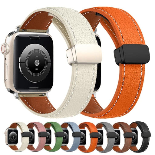 Geniune Leather Magnetic Buckle Strap for Apple Watch