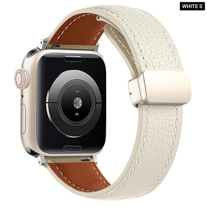 Geniune Leather Magnetic Buckle Strap for Apple Watch