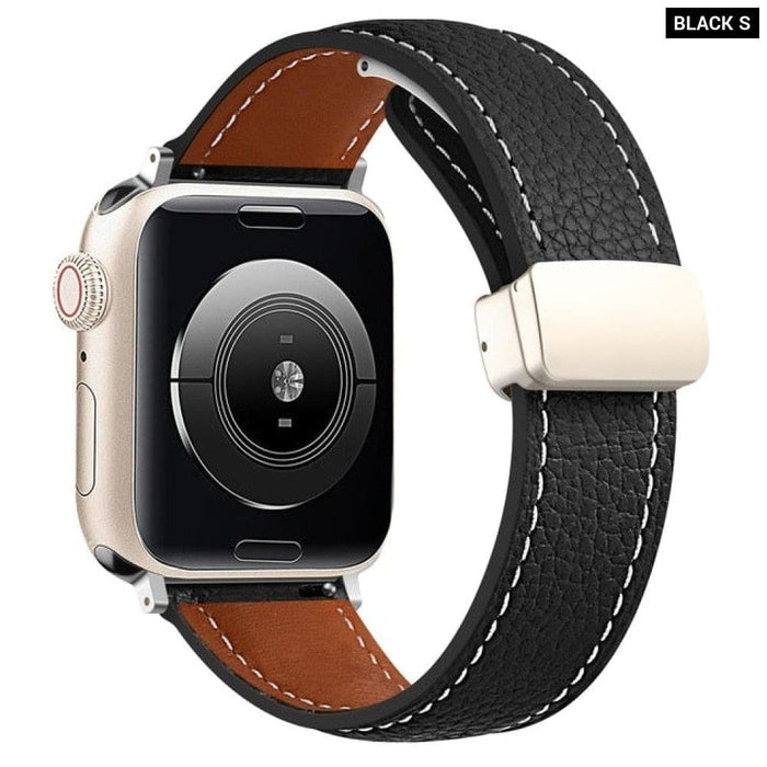 Geniune Leather Magnetic Buckle Strap for Apple Watch