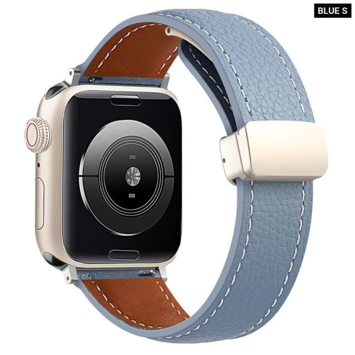 Geniune Leather Magnetic Buckle Strap for Apple Watch