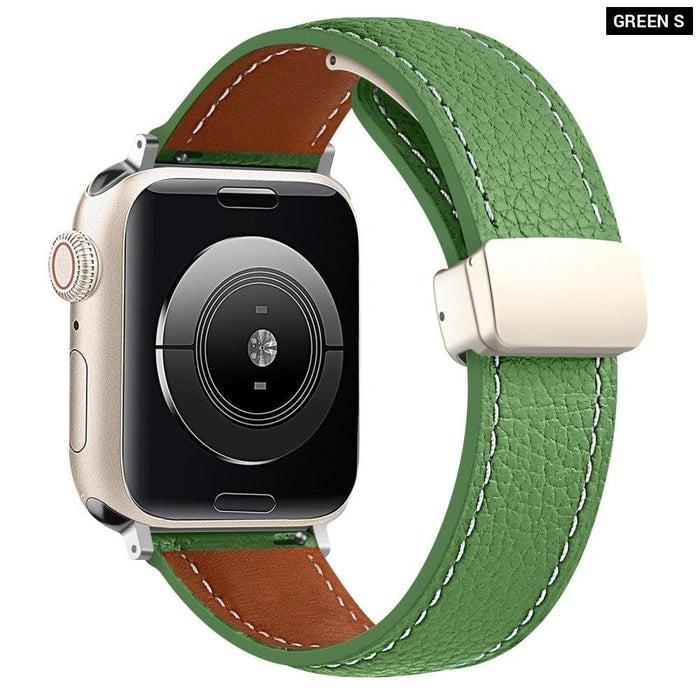 Geniune Leather Magnetic Buckle Strap for Apple Watch