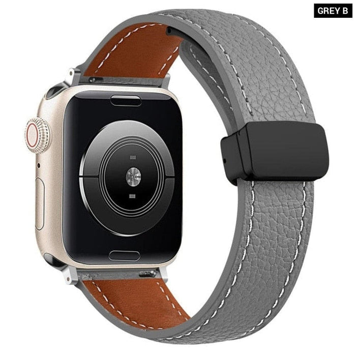 Geniune Leather Magnetic Buckle Strap for Apple Watch