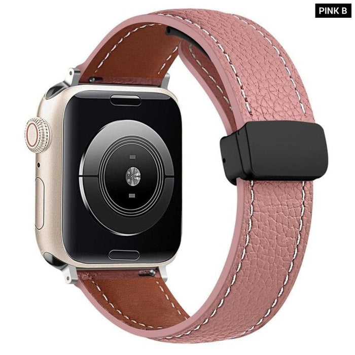 Geniune Leather Magnetic Buckle Strap for Apple Watch