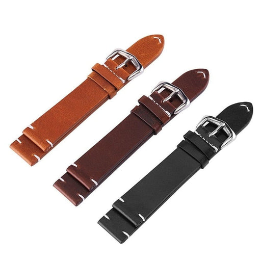 Genuine Leather Quick Release Watch Band Strap For Samsung