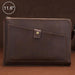Genuine Leather Zipper Laptop Tablet Bag For Macbook